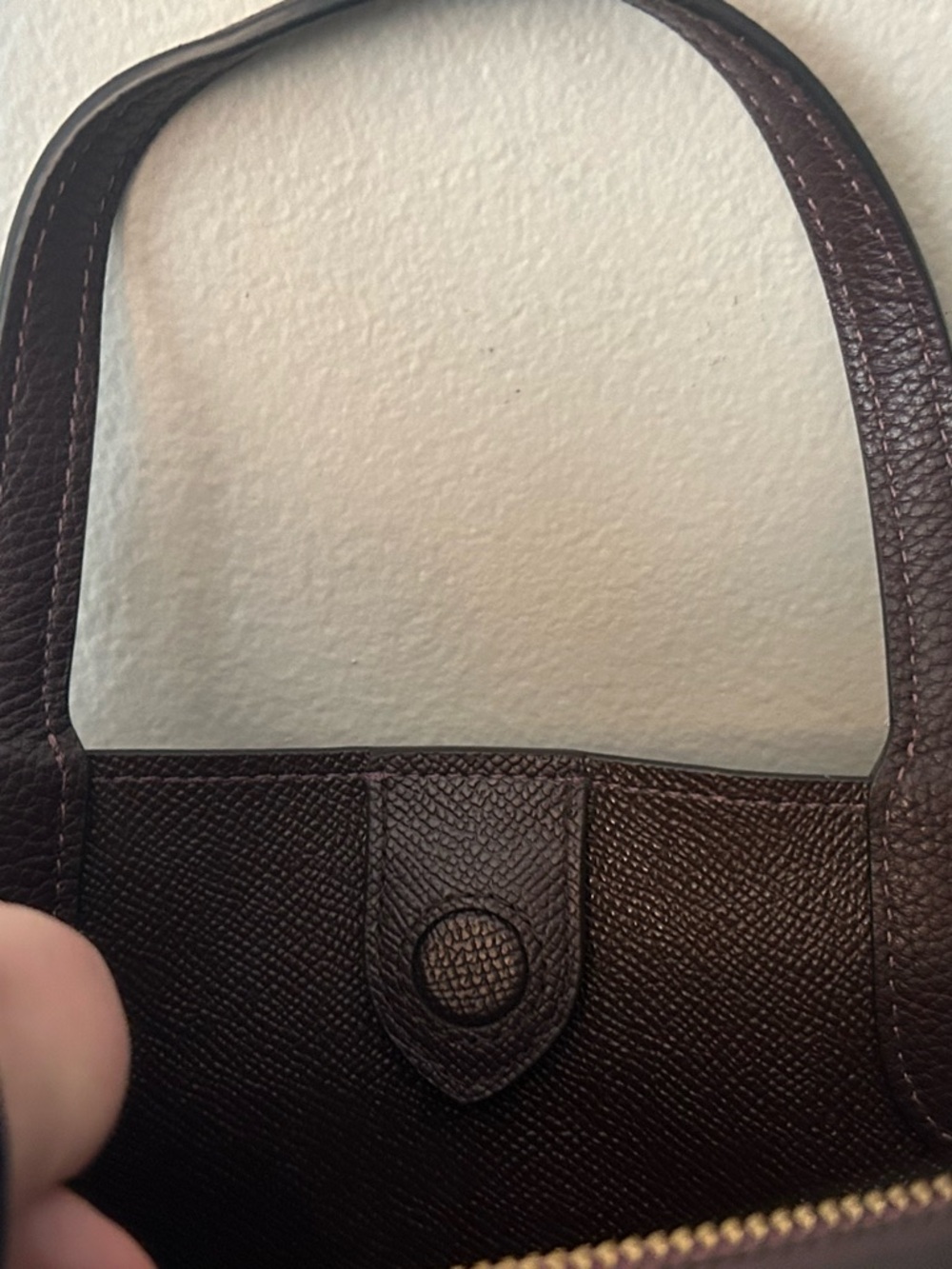 Coach C8561 Deep Berry Colorblock Pebbled Leather Willow Tote 24 - Picture 8 of 12